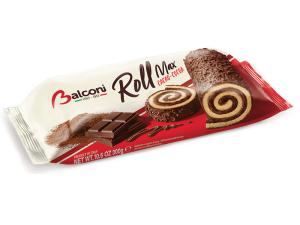 Балкони суис-руло Рол Макс с какаов крем и шоколадова глазура , 300г