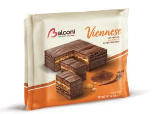 Балкони торта Виенска със сладко от кайсии и какаов крем, 400гр