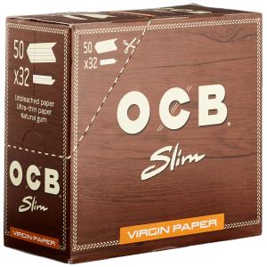 Хартийки за цигари OCB Virgin King Size Slim Unbleached - 50бр.