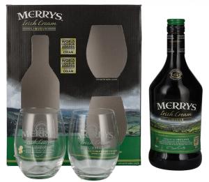 Ликьор Merrys Irish Cream 700ml 17% с 2 чаши