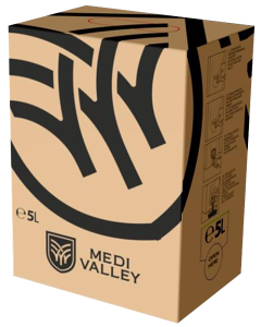 Червено вино Меди Вали Мерло бег-ин-бокс, 5 л