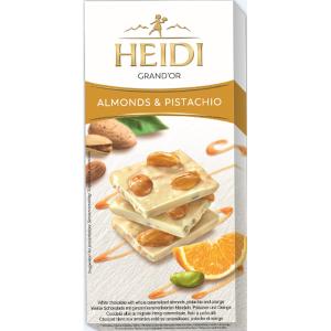Шоколад Хайди Гранд’ор Бял с бадем и шам-фъстък