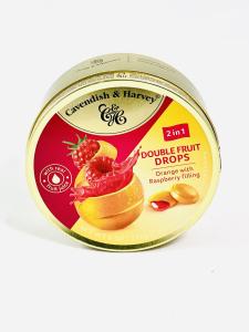CAVENDISH & HARVEY захарни бонбони дропс дабъл портокал и малина – пълнеж