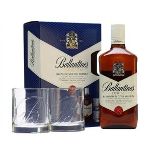 Шотландско уиски Ballantine's/Балантайнс Finest в комплект с 2 чаши 700ml.