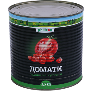 2.5кг Домати Белени Кубчета Филикон