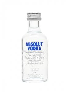 Шведска Водка Абсолют/Absolut син 0,05 л. миниатюра