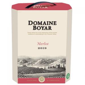 Червено вино Мерло Тракийска низина 3,0л. Кутия Домейн Бойар