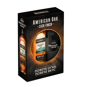 ИРЛАНДСКО УИСКИ БУШМИЛС/BUSHMILLS БЪРБЪН КАСК ФИНИШ + ЧАША 0,7Л