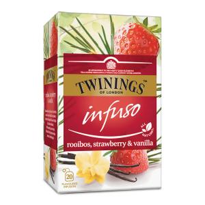 Чай Twinings Infuso Ройбос, ягода и ванилия 20 филтър пакетчета х 1.5гр.