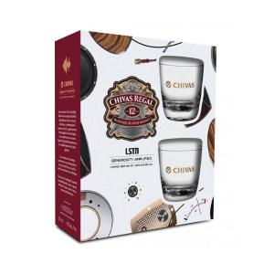 Шотландско уиски Чивас Регал/Chivas Regal 12YO + 2 Чаши 0.700л