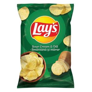 LAYS ЧИПС 140ГР СМЕТАНА И КОПЪР