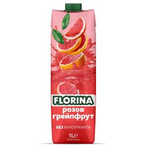 FLORINA СОК РОЗОВ ГРЕЙПФРУТ 48% (1 Л)