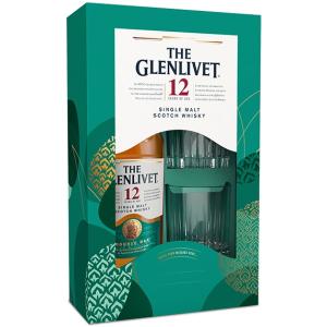 Шотландско уиски Гленливет/The Glenlivet 12 г. +2 чаши, 0.7 л