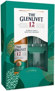 Шотландско уиски Гленливет/The Glenlivet 12 г. +2 чаши, 0.7 л