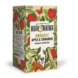 HEATH & HEATHER БИО ЧАЙ ЯБЪЛКА И КАНЕЛА, 20 БР. (50 Г)