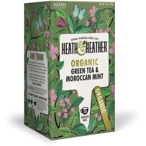 HEATH & HEATHER БИО ЗЕЛЕН ЧАЙ С МЕНТА, 20 БР. (40 Г)