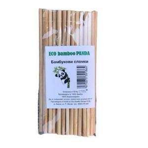 Сламки бамбукови ECO BAMBO PANDA 50бр 18см