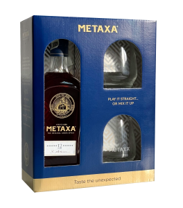 Бренди Metaxa 12г 700 ml с 2 чаши