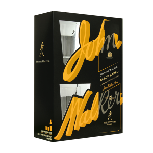 Шотландско уиски ДЖОНИ УОКЪР/Johnnie Walker БЛЕК 0.7+2 НИСКИ ЧАШИ