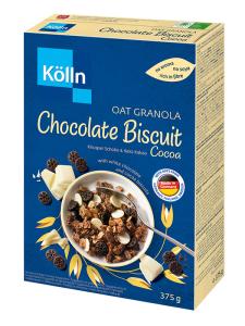 Кьолн Крънчи мюсли с бял шоколад, какаови бисквити и овес, 375гр.