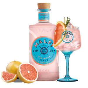 Джин Malfy Gin Rosa 700ml. С чаша