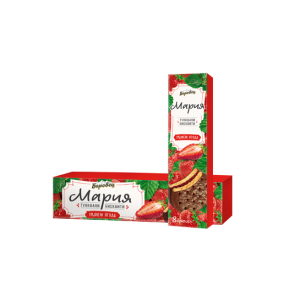 Тунквани бисквити "Мария" с плодов пълнеж ягода - 200гр.