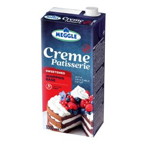 Creme Patisserie Сладкарски крем за разбиване на растителна основа, подсладен, UHT, с 25% масленост, 1 л