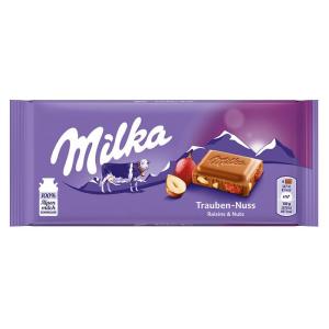 ШОКОЛАД MILKA СЪС СТАФИДИ И ЛЕШНИЦИ 100 Г