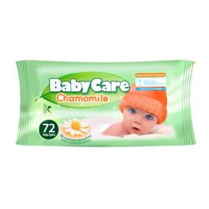 Мокри кърпи Babycare, лайка - 72 бр.