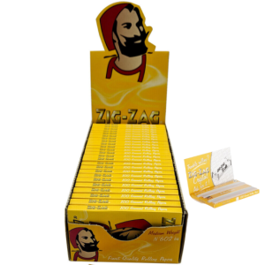 Листчета Zig-Zag Yellow Double жълти бързогорящи за свиване на цигари 70 мм, 25бр.