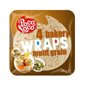 МНОГОЗЪРНЕСТИ ПШЕНИЧНИ ТОРТИЛА ПИТКИ POCO LOCO 4 БР X 25 СМ