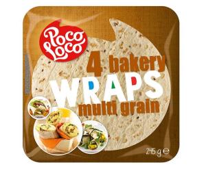 МНОГОЗЪРНЕСТИ ПШЕНИЧНИ ТОРТИЛА ПИТКИ POCO LOCO 4 БР X 25 СМ