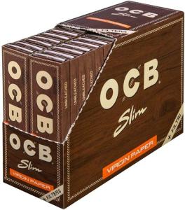 Хартийки за цигари OCB Unbleached Slim + Tips 32бр.