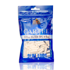 Филтри за цигари Cartel LONG SLIM 6 mm/22 mm x 100 броя