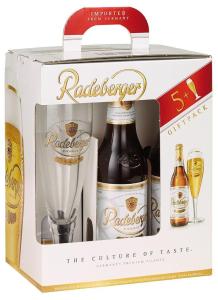 Бира Radeberger Pilsner 330ml подаръчен комплект 5 + чаша