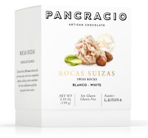 ПАНКРАСИО БОНБОНИ "ROCAS SUIZAS" БЯЛ ШОКОЛАД 140 гр.