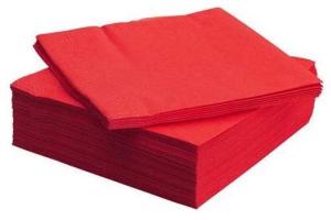 САЛФЕТКИ ЛУКС ЧЕРВЕНИ 24СМ, 500БР  