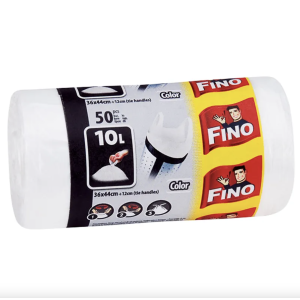 Торби за Смет Fino Цветни с Дръжки 10 л 50 бр 36x44 см