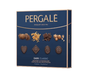 Бонбони Pergale Асорти с черен шоколад, 114 гр