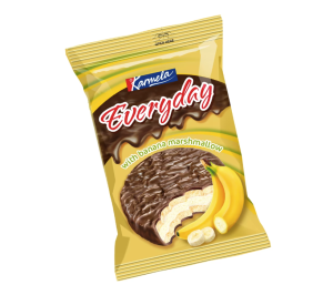 Бисквита сандвич Everyday, Маршмелоу крем банан 24 х 30 гр.