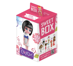 Детска играчка SweetBox Готини момичета + Желирани бонбони 10g