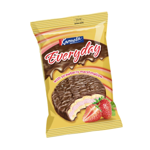 Бисквита сандвич Everyday, Маршмелоу крем ягода 24 х 30 гр.