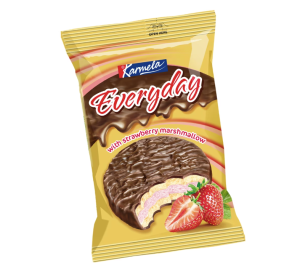 Бисквита сандвич Everyday, Маршмелоу крем ягода 24 х 30 гр.