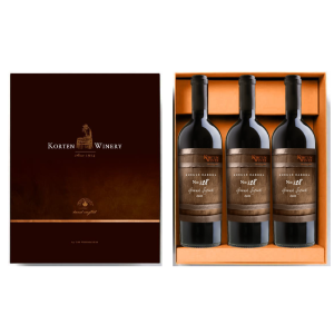 ЧЕРВЕНО ВИНО Korten Single Barrel Grand Syrah 3 х 0,75л