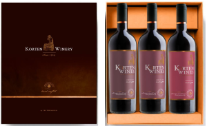 ЧЕРВЕНО ВИНО Korten Merlot Enoteca Trilogy 3 x 0.75л