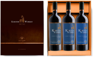 ЧЕРВЕНО ВИНО Korten Cabernet Sauvignon Enoteca Trilogy 3 x 0.75л.