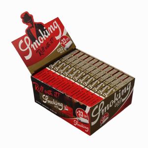 ХАРТИЙКИ ЗА ЦИГАРИ SMOKING GOLD KINGSIZE PAPERS + TIPS 24БР.