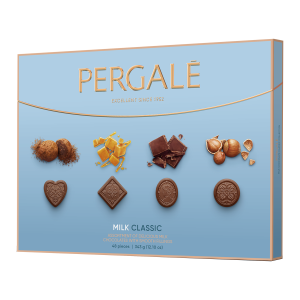 PERGALĖ КЛАСИК БОНБОНИ АСОРТИ С МЛЕЧЕН ШОКОЛАД 343Г