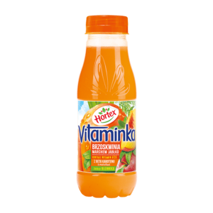 HORTEX 80% VITAMINKA МОРКОВ, ЯБЪЛКА И ПРАСКОВА 300МЛ РЕТ 6бр.