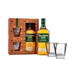 ИРЛАНДСКО УИСКИ Тюламор Дю/TULLAMORE DEW + 2 Чаши